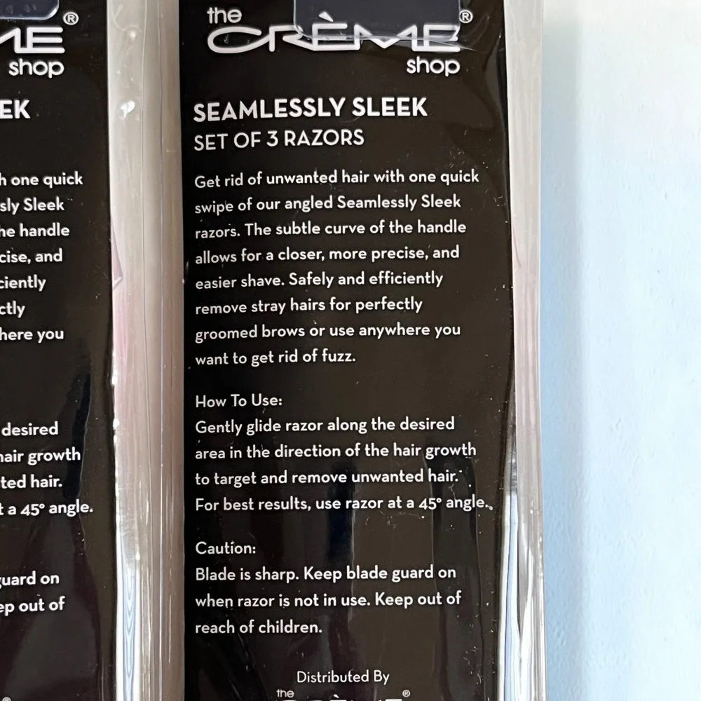 The Creme Shop Seamlessly Sleek Eyebrow Facial Bikini Razors Set of 3 2 Pack
